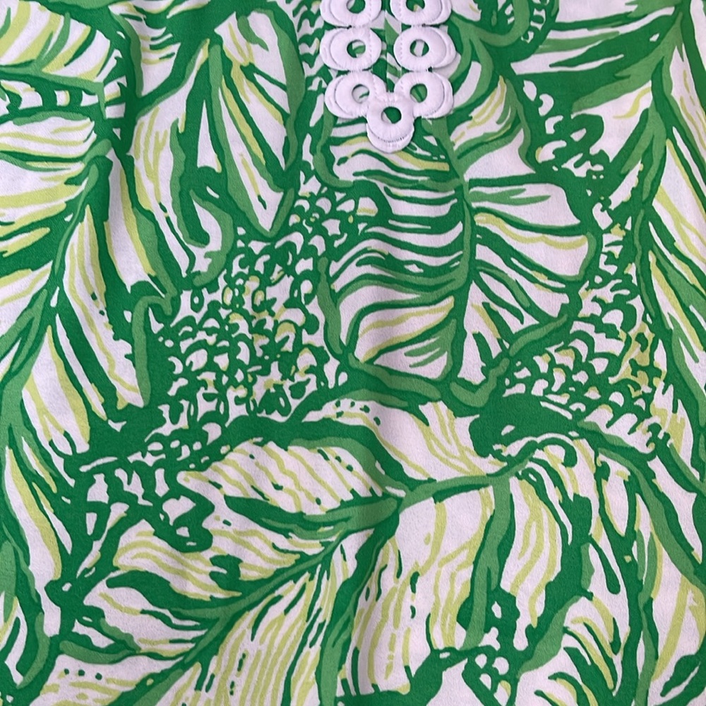 Lilly Pulitzer Green & White Sleeveless Mini Dress - Picture 2 of 8